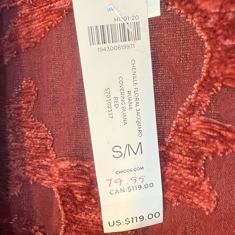 Chico's Burgundy Patterned Jacket NWT - image 5